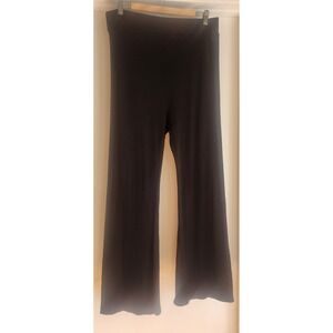 JLuxe Label Ribbed Wide Leg Lounge Pants Black XXL